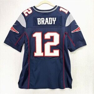Vtg New England Patriots Tom Brady Jersey 44 Blue Nike Football On Field